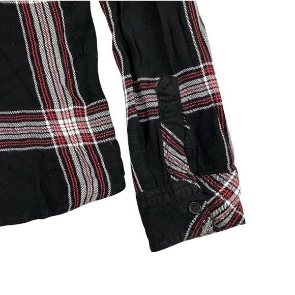 Rails Women’s Plaid Button-Down Shirt – Black, Red & White, Size M - Picture 5 of 8